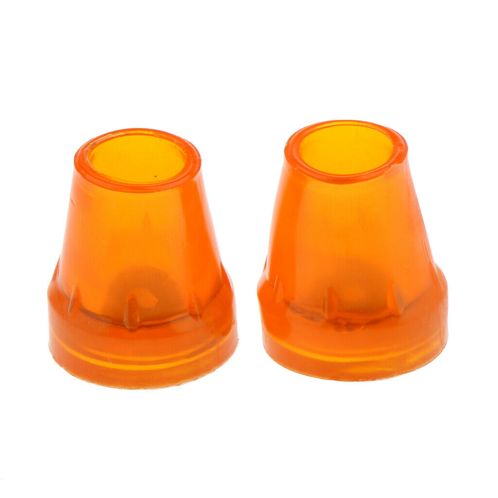 4Pcs 7/8" Non-slip Self-Standing Canes Replacement Tips End Caps Orange