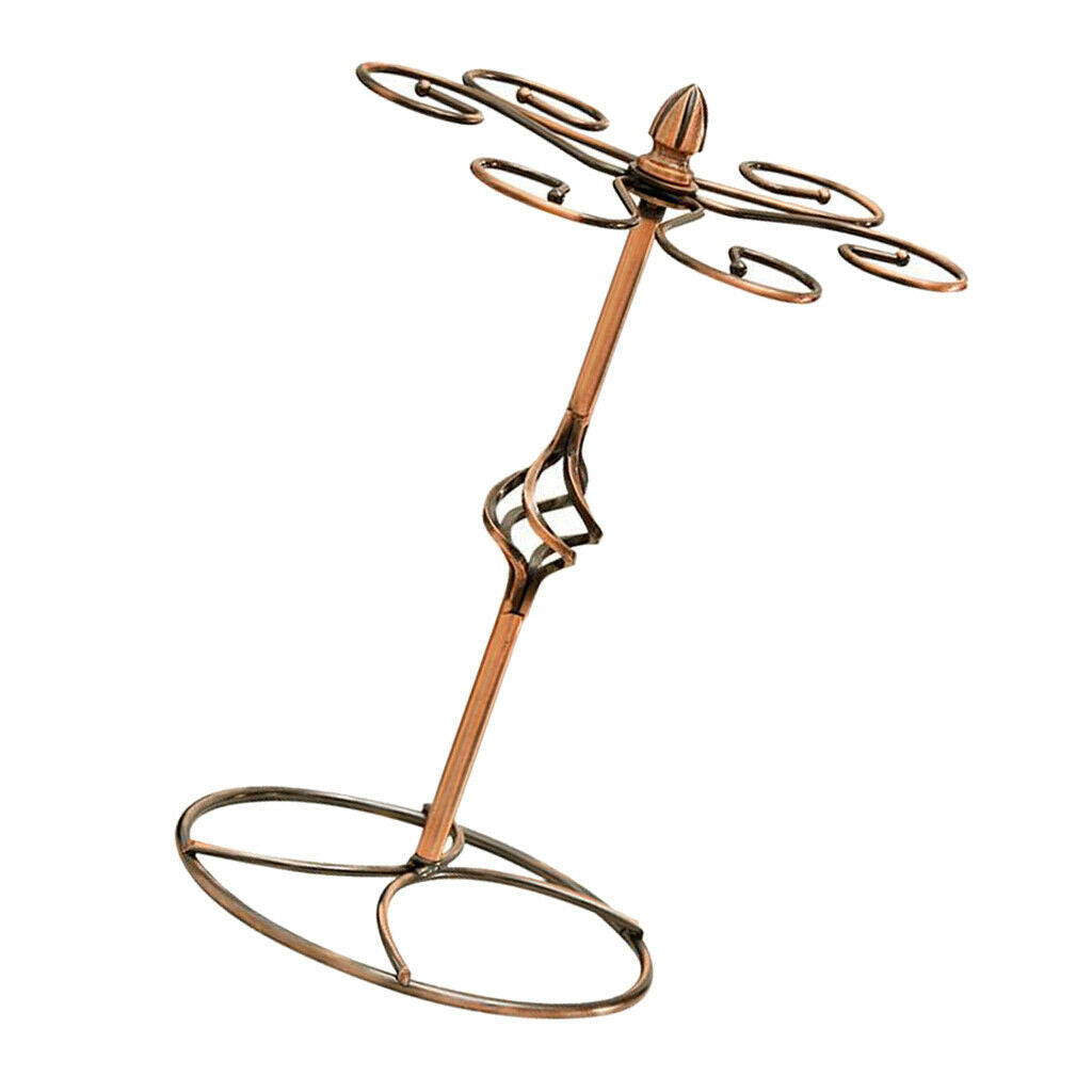 Bronze Metal Freestanding Tabletop Stemware Rack Wine Glass Cup Holder
