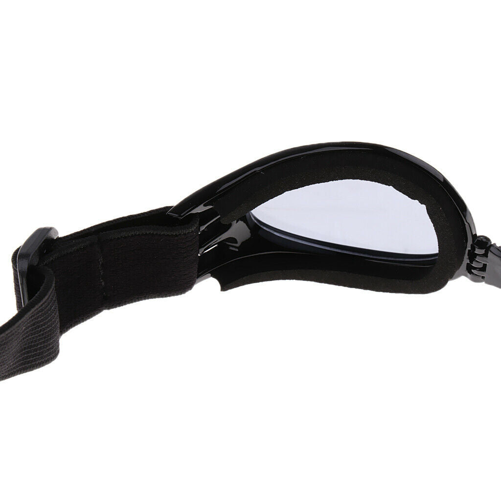 Dog Wind Sunglasses Eye Wear Protection Pet Goggles Adjustable Strap  Black