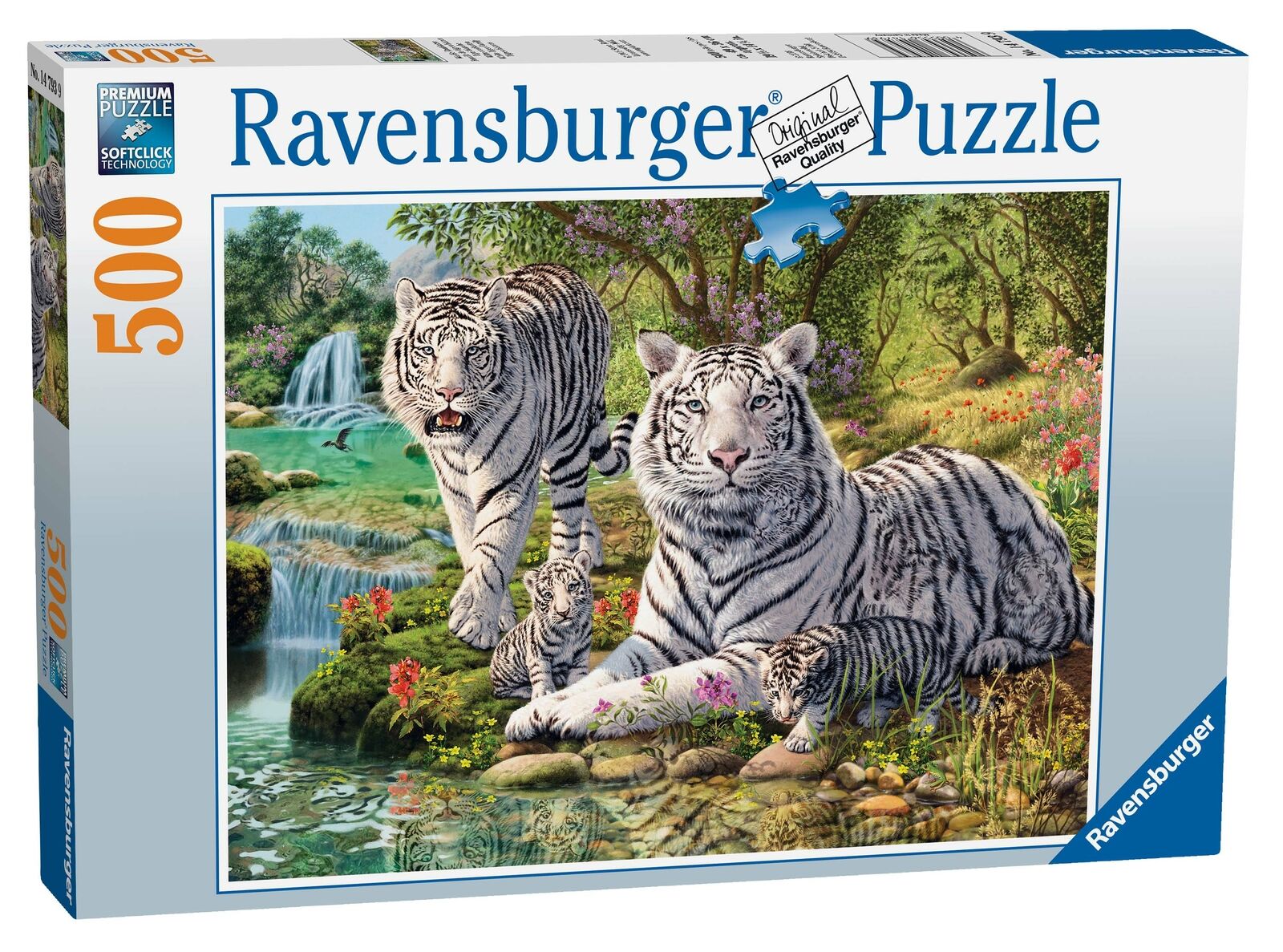14793 Ravensburger White Tigers Jigsaw Puzzle 500 Piece Children Adults Age 10+
