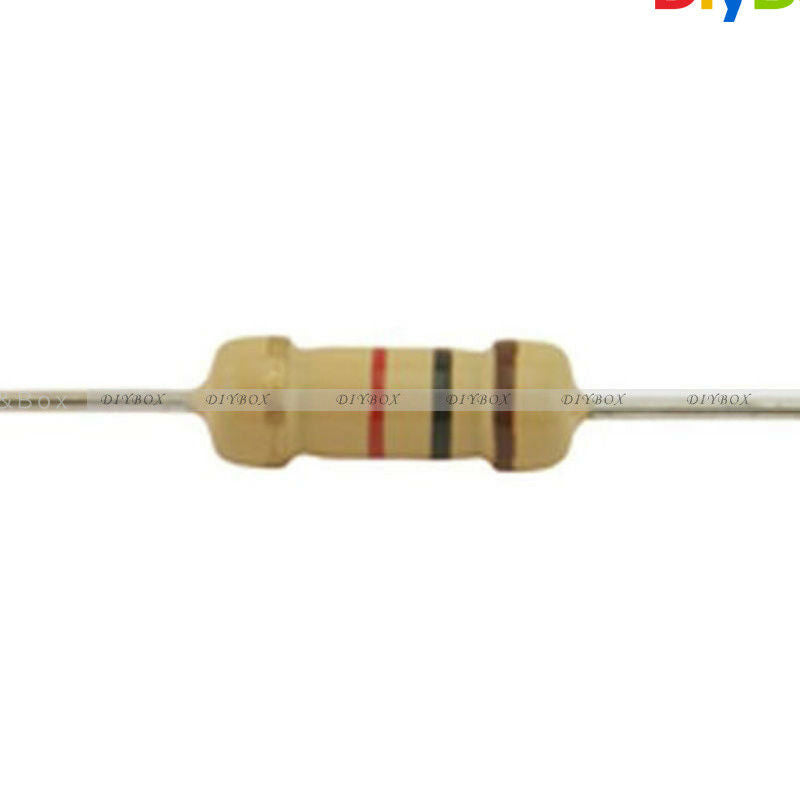 100PCS 10K Ohms Film Resistors Resistance OHM 1/4W 5% Carbon Film Assortment
