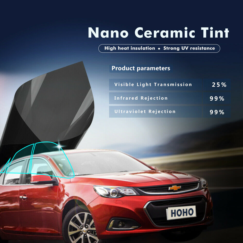 25%VLT Auto car Window Tint Film Nano Ceramic Solar Tint 60inx60in self adhesive
