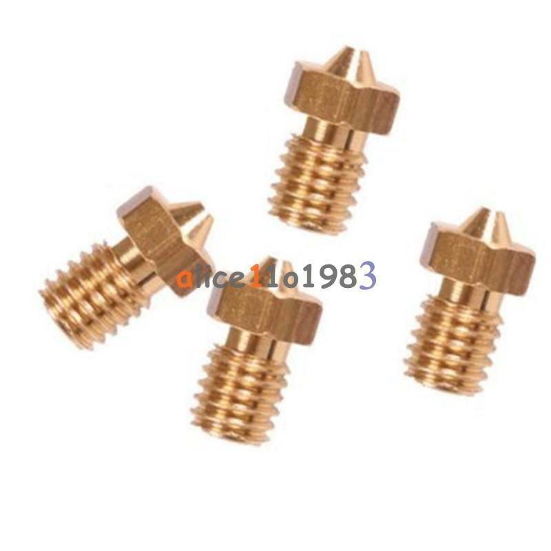 2PCS 0.4mm Copper Extruder Nozzle M6 for 1.75mm Consumable