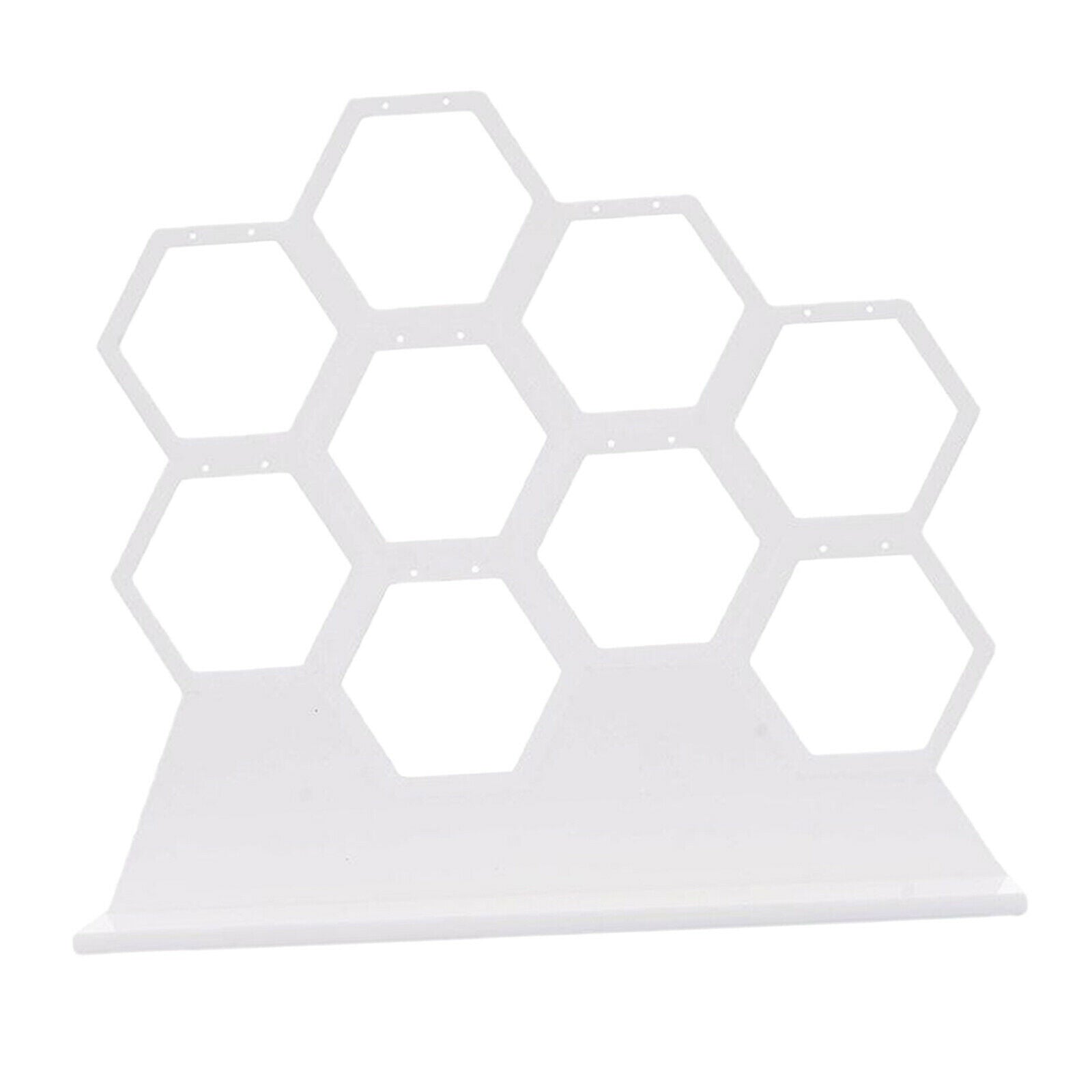 White Honeycomb Earring Holder Stud Display Stand Jewelry Organizer Rack