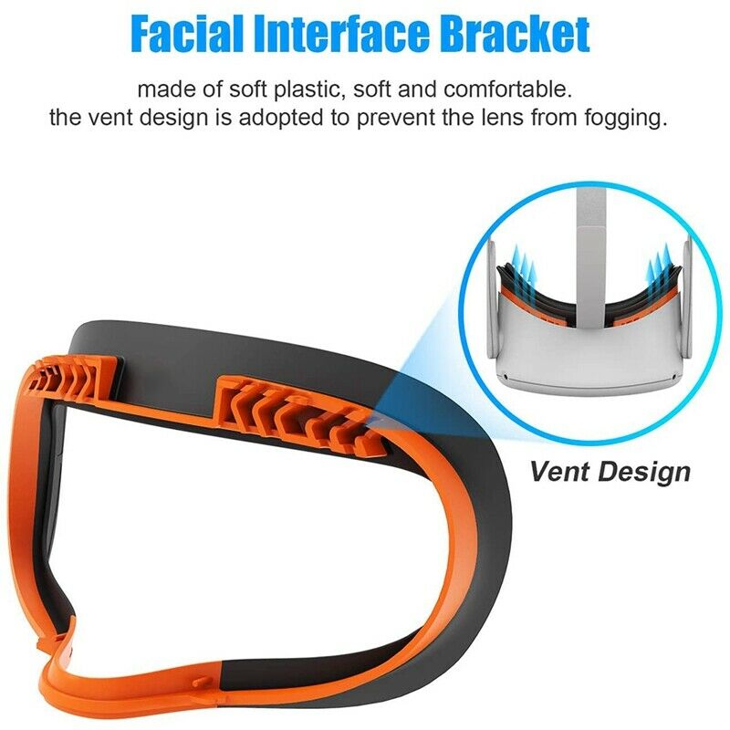 for Oculus Quest 2 VR Facial Vent Soft Interface Bracket & Anti-Leakage Lig H4H4