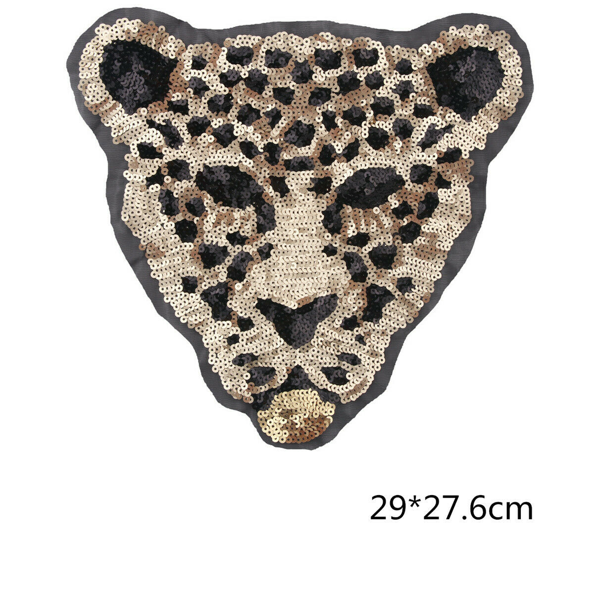 Sequins Patch Leopard Head Diy Clothes Patches For Clothing Sew-on Embroidered