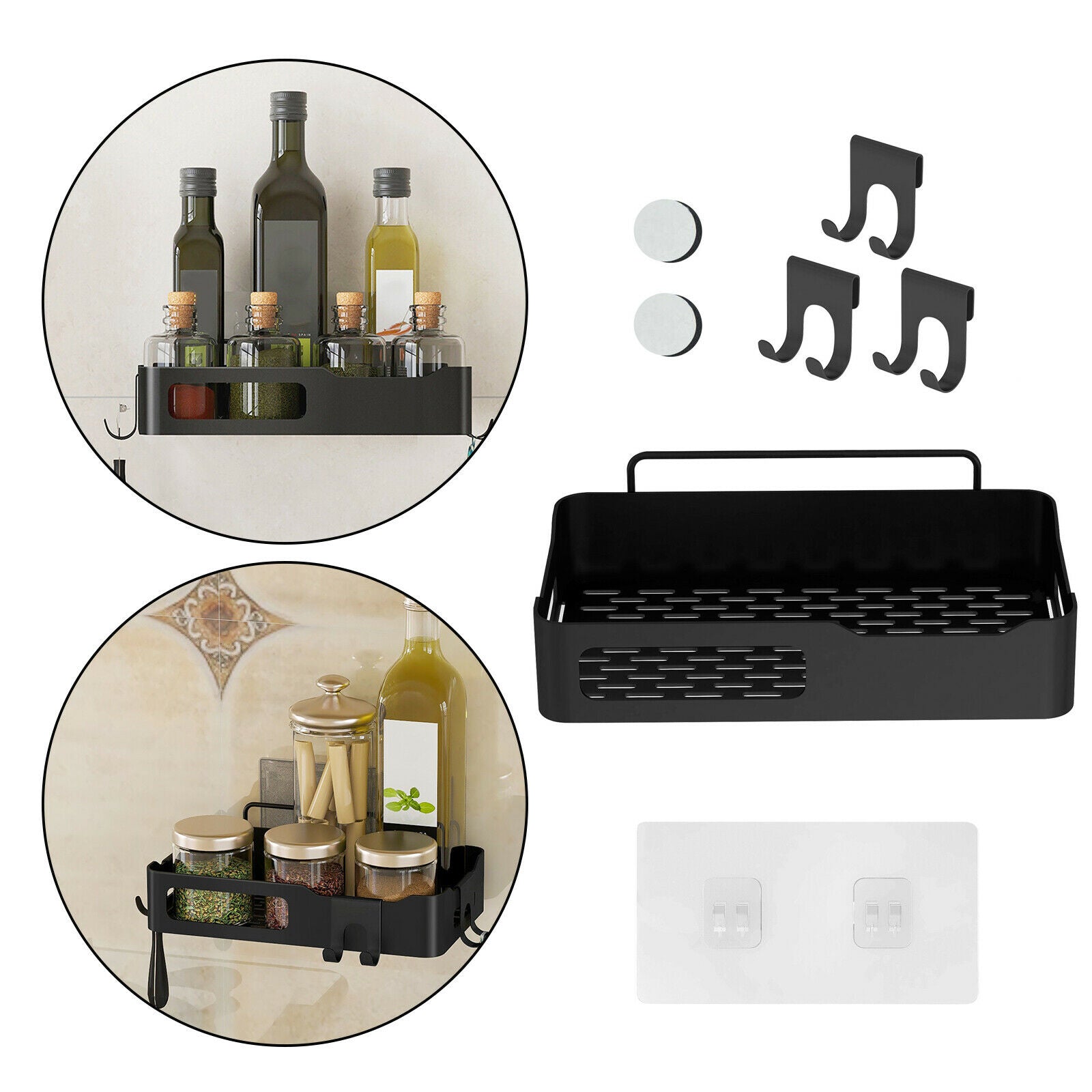 Heavy Duty Wall Kitchen Shelf Shower Storage Organizer Household Decoration