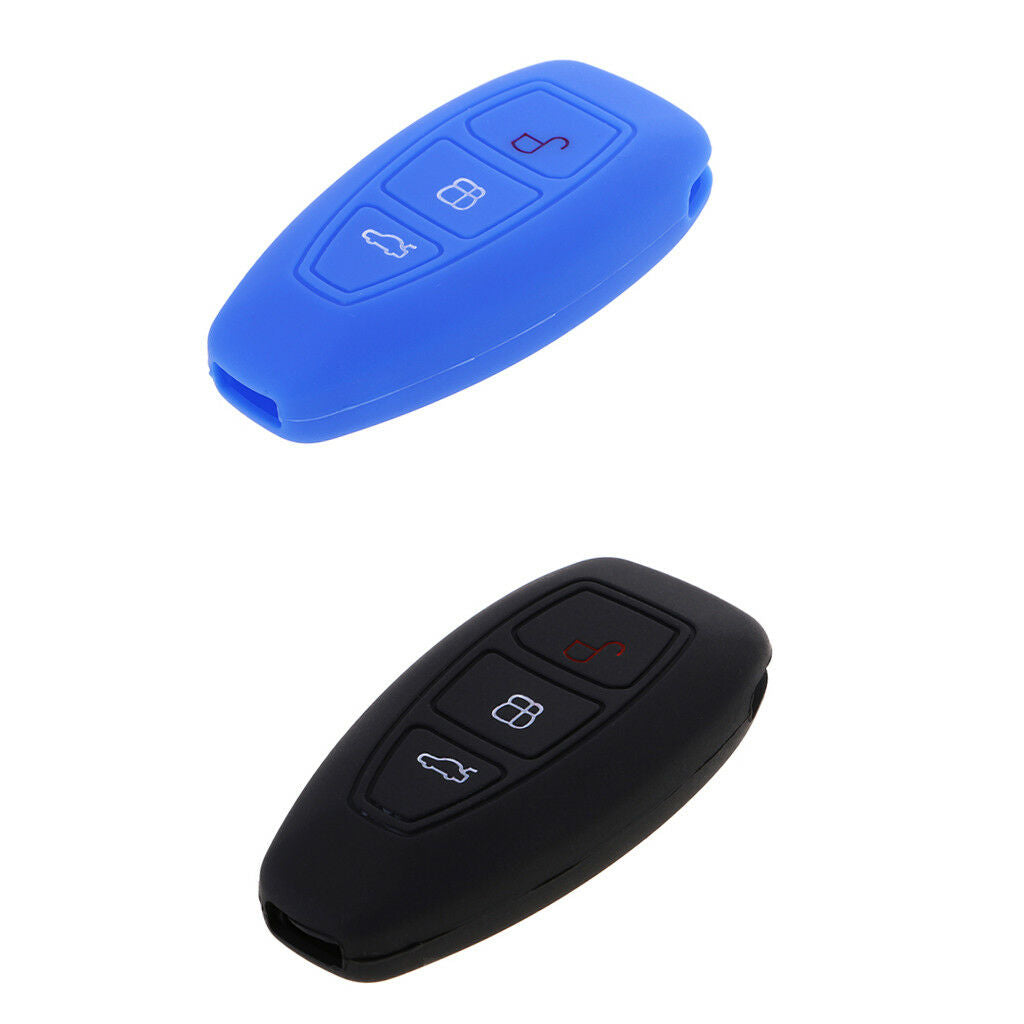 2pcs Black Blue Car Remote Key Fob Case Protector for Ford Focus Mondeo