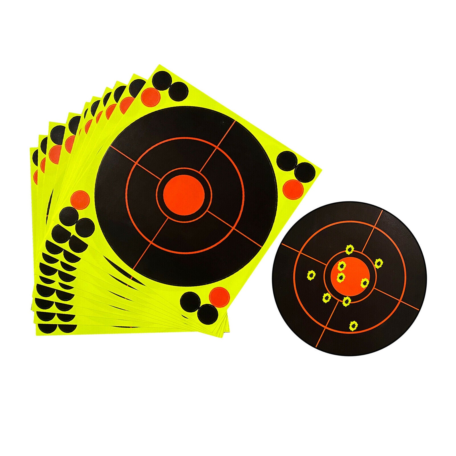 10x Shooting Paper Target Splatter Targets Aim Practicing Stickers Supplies