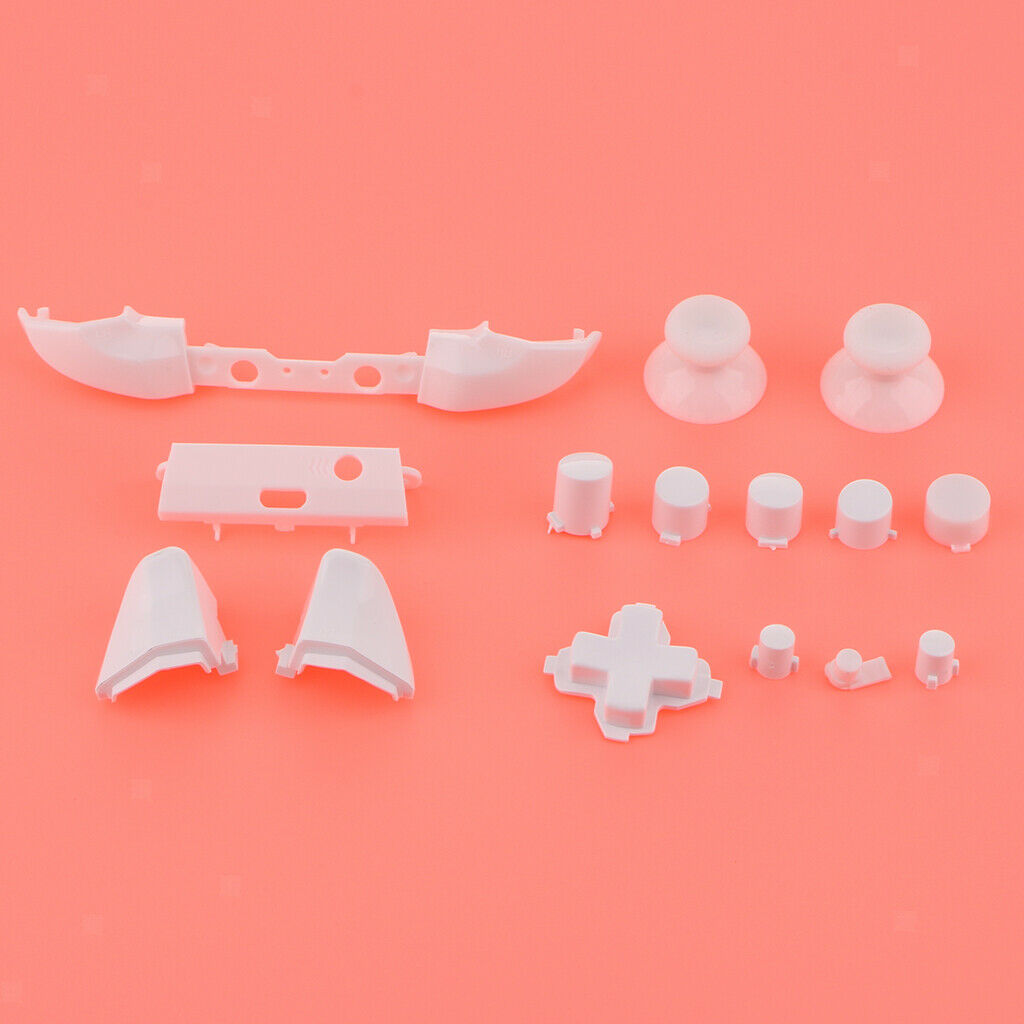 Thumbstick Analog Stick Bullet ABXY Buttons for Xbox One S Controller White