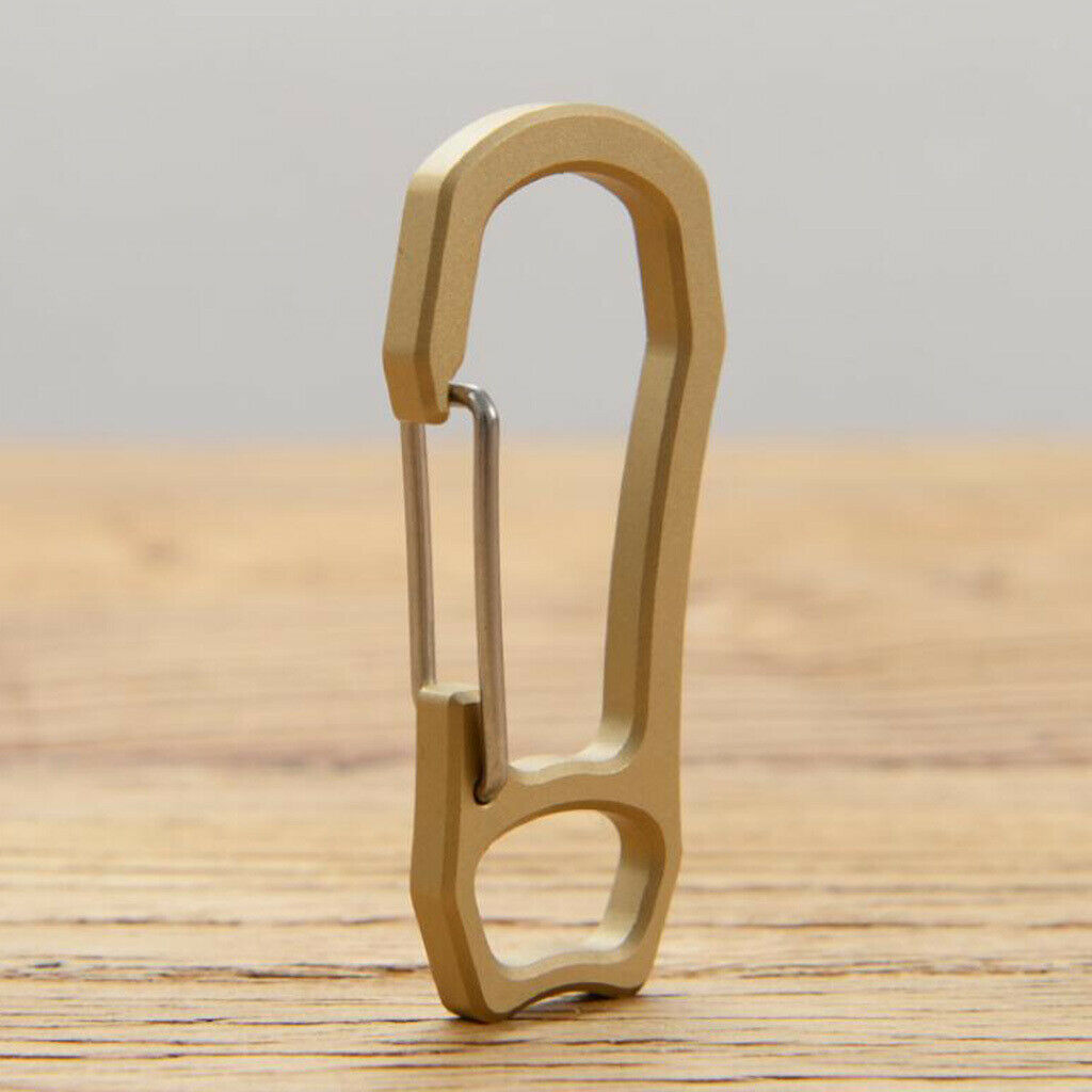 Backpack snap hook with spring lock brass key ring