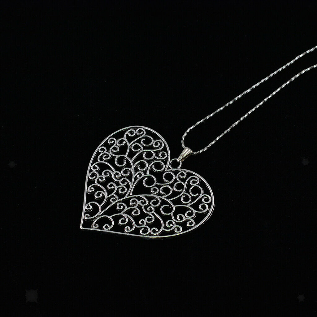 10 pieces Fashion Jewelry Making Charms Large Size Hollow Filigree Heart Charm