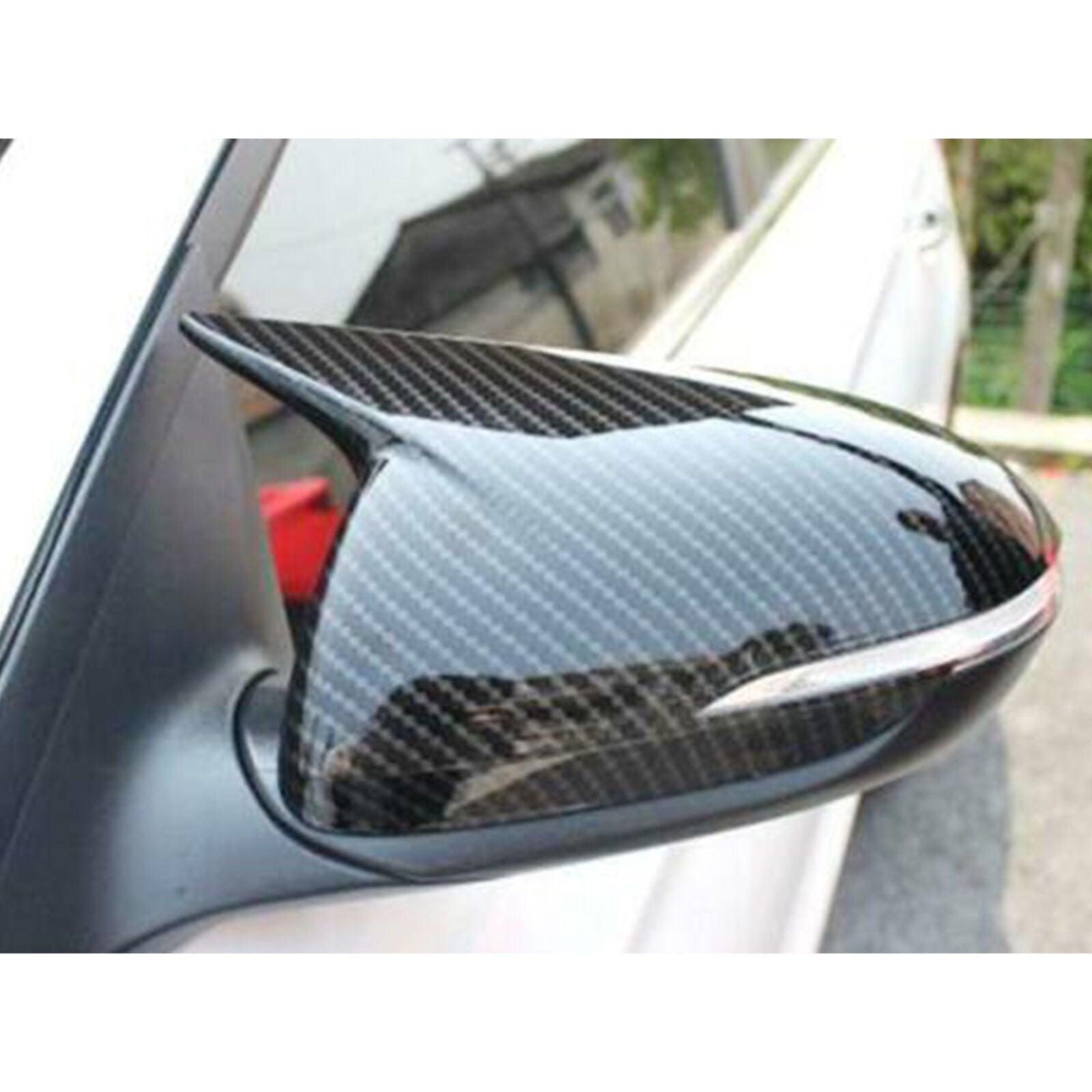Fit For Hyundai Elantra 2017-2020 Carbon fiber style side mirror cover trim 2pcs