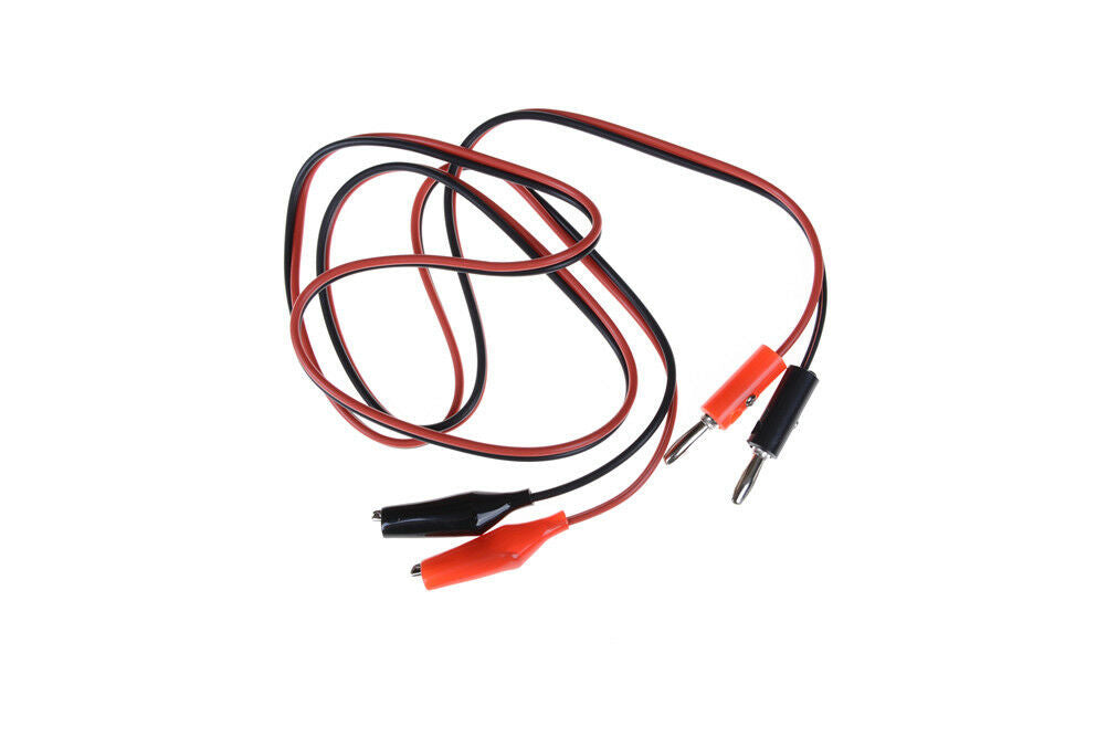 Hot 1m Long Red Alligator Clip to Banana Plug Probe Cable Test Lead HGBEB Rf