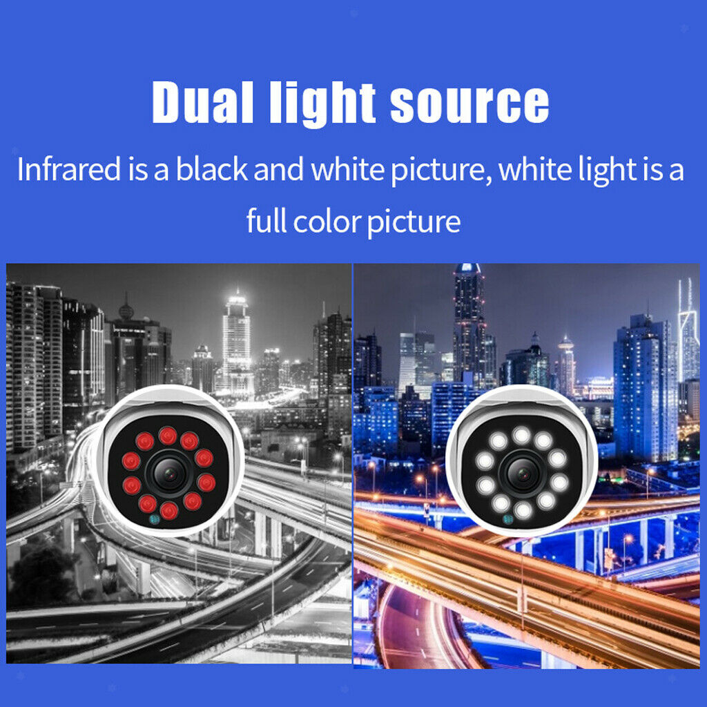 10-LED 1080P Outdoor Pan Tilt WiFi Security Camera 2-Way Audio Cloud Storage