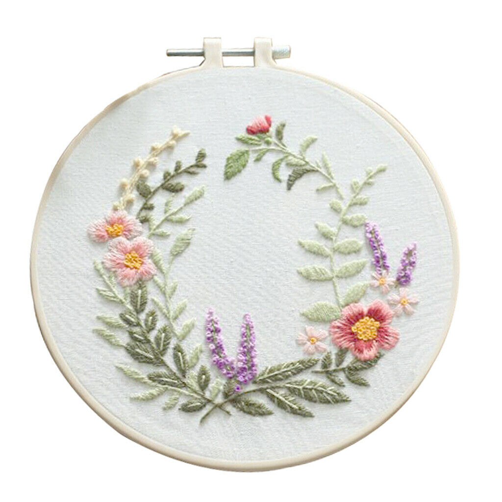Floral Embroidery Kit Chinese Complete Cross Stitch Floss Needlework Kits