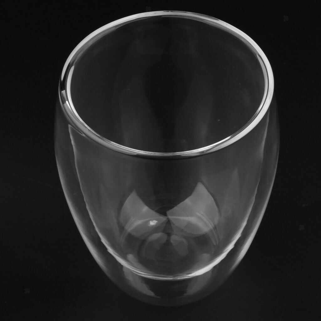 Glass Cup Double Wall Insulated Glass Espresso Cup 350ml Keeps Hot Or Cold