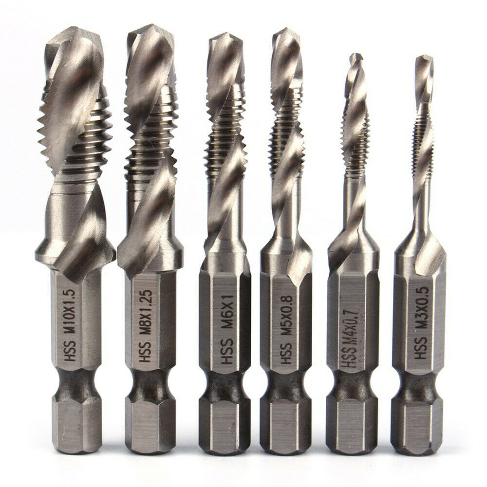 M10 Hex Steel Handle Screw Hexagon Handle Compound Tap Drill Bits Tool 1PCS