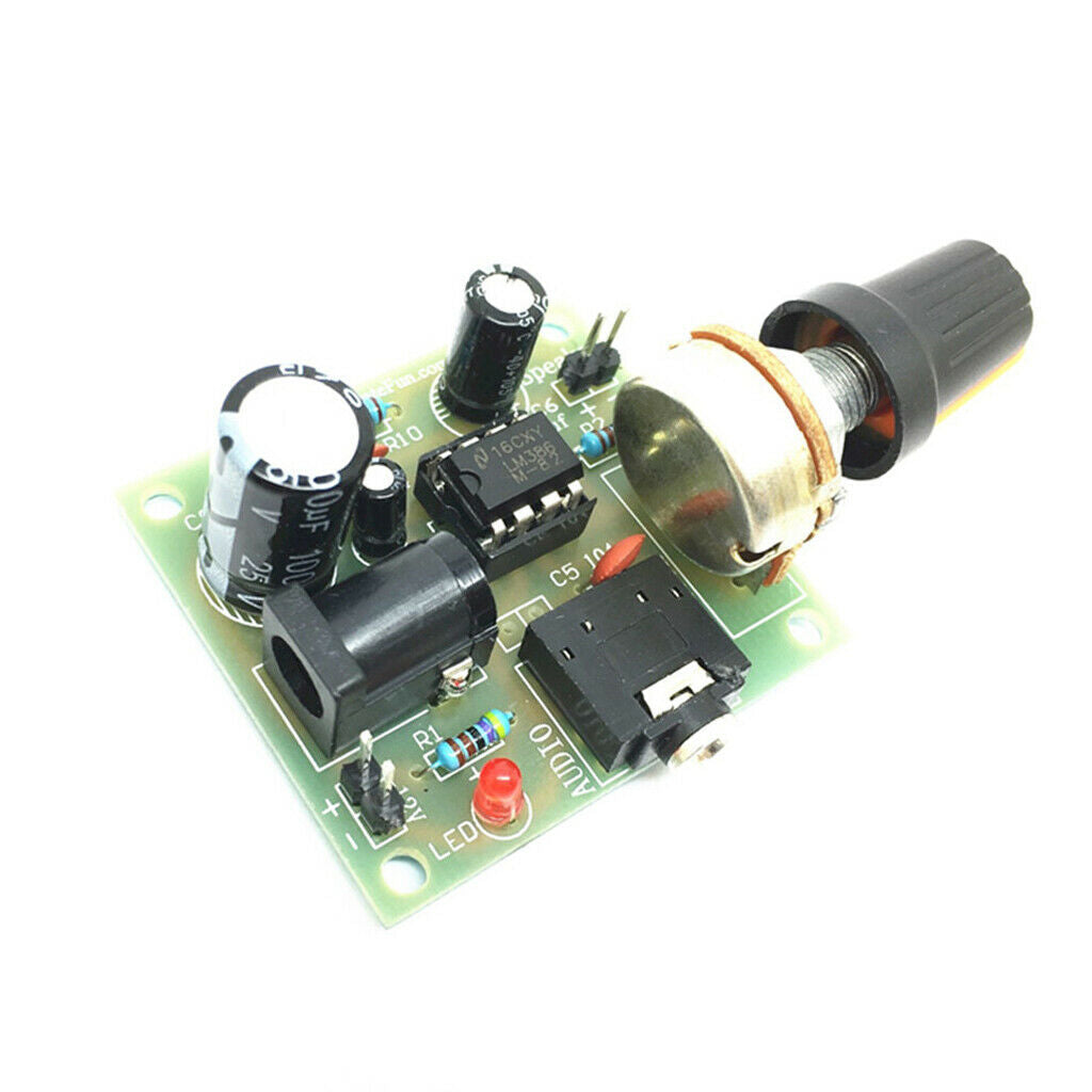 LM386 Audio Amplifier Board ICSK025A Power Electronic Suite DIY Kit DC5V-12V