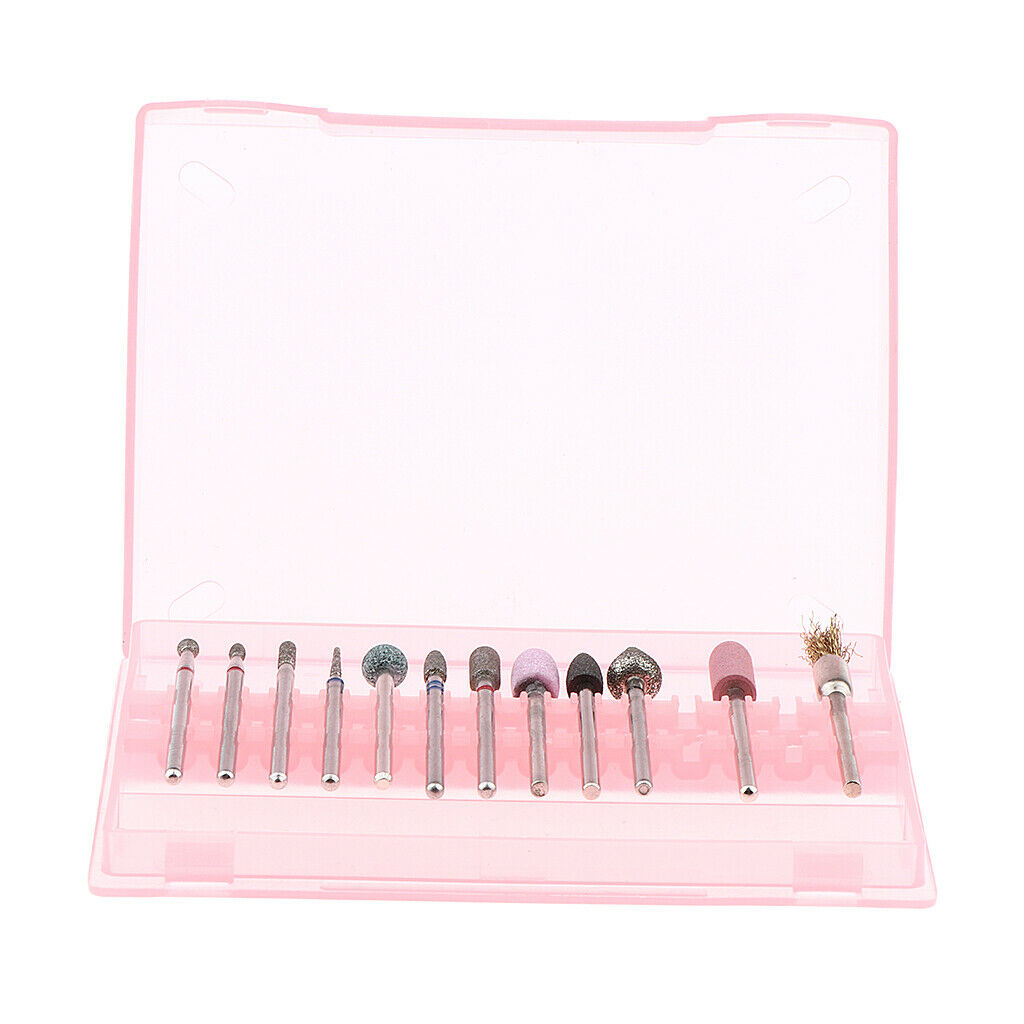 12Pcs/Set Ceramic Nail Art Drill Bits Nails Polishing Grinding Craft Head 02