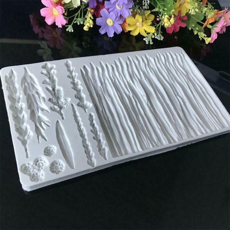 plants wheat grass Wild Meadow Silicone Mould Lavender Cake Border Fondant DIY