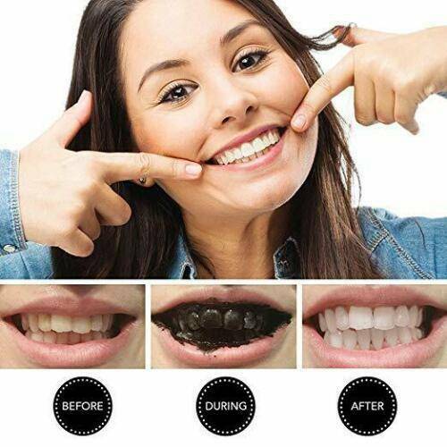 100% ORGANIC COCONUT ACTIVATED CHARCOAL NATURAL TEETH WHITENING POWDER