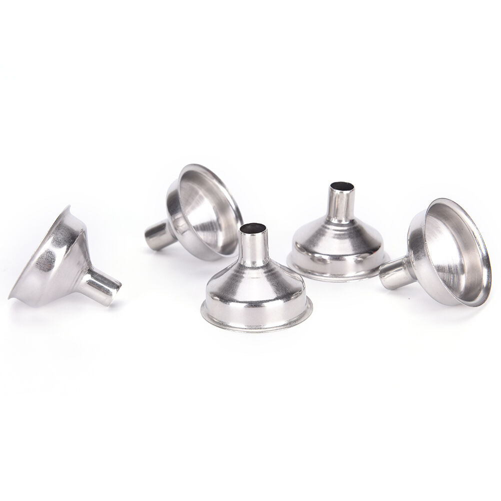 5x Stainless Steel Funnel Filler for All Kinds of Hip Flasks Whiskey  Wine PR SJ