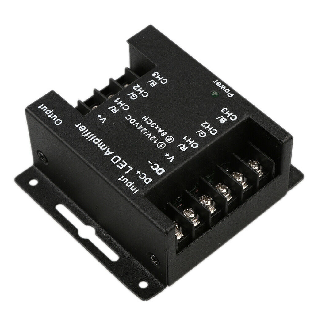 24V 3-channel RGB LED strip amplifier, brightness control for lamps