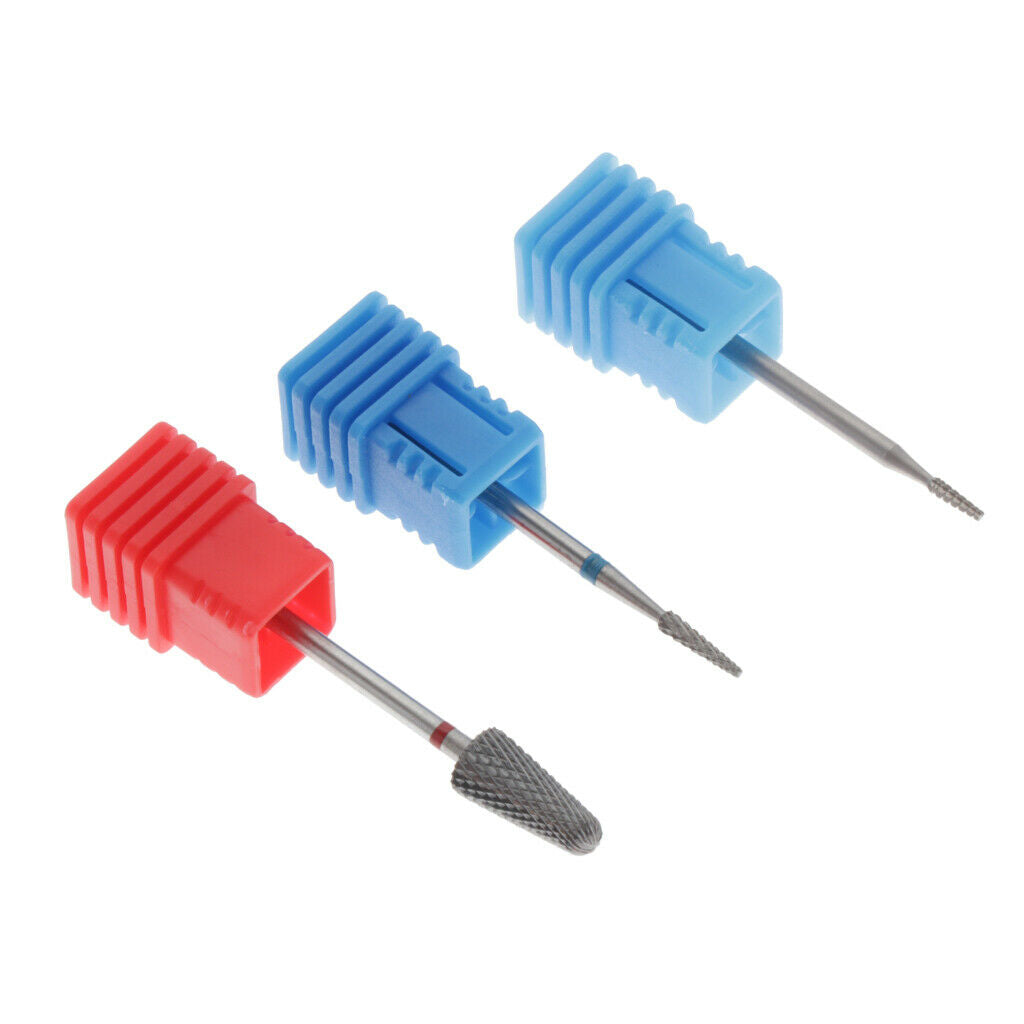 3x Nail Art Drill Bits Set Salon Pedicure Sanding Buffing Polishing Bit