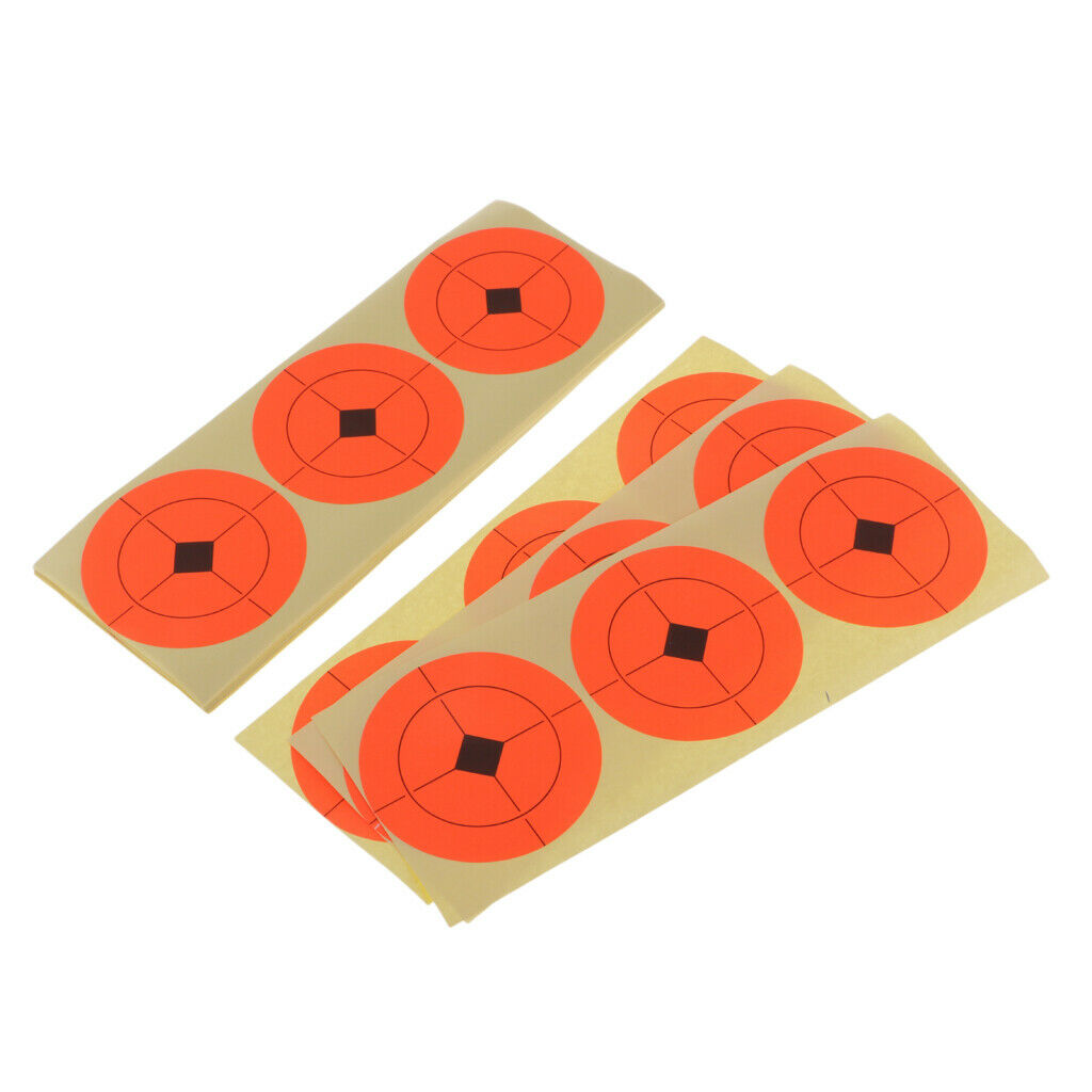 120pcs Shooting Paper Target Florescent Orange Self adhesive Target Stickers