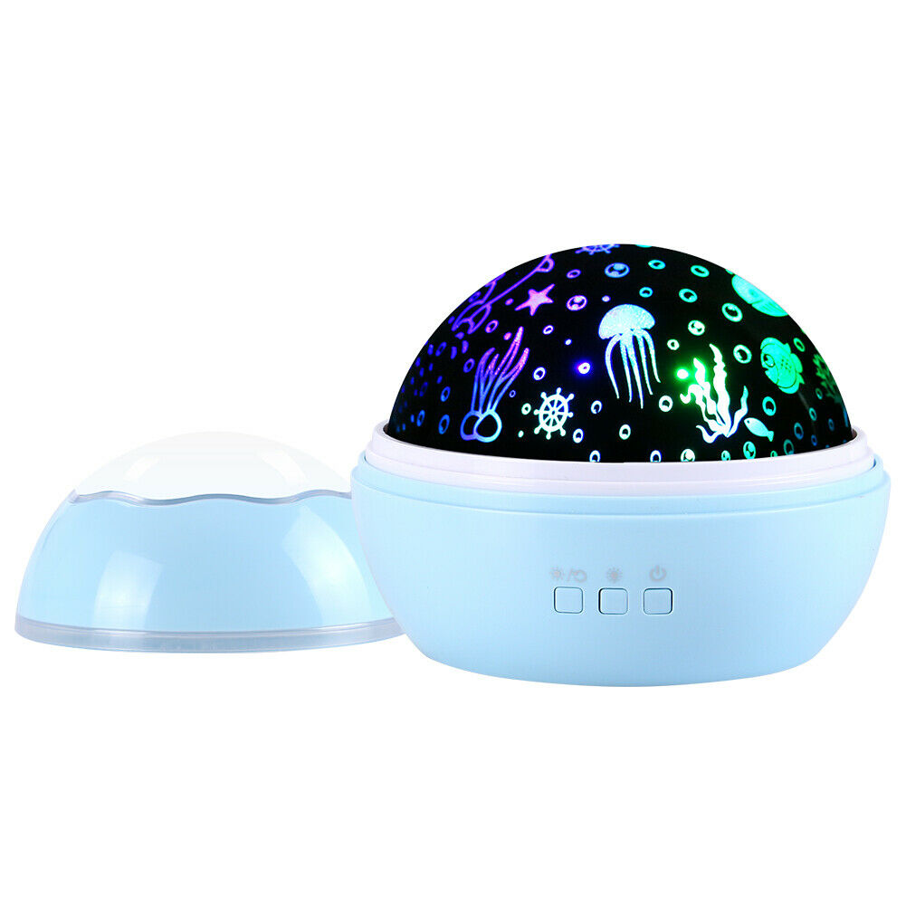 USB Rotation Starry Star Sky Romantic Moon Room Night Light Lamp Projector