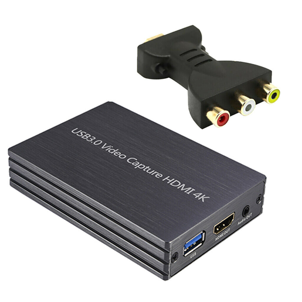 4K HDMI USB 1080P Video Capture Card Dongle + HDMI to 3 RCA AV Converter