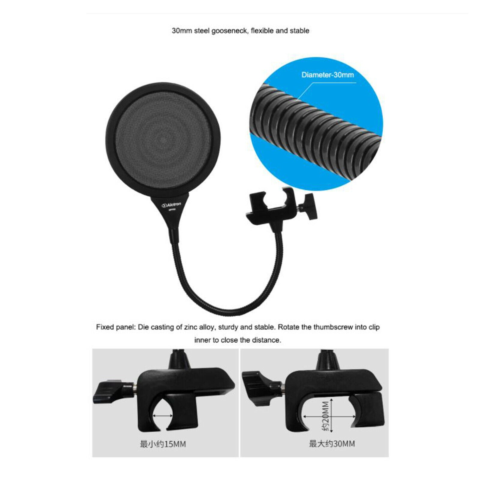 Mic Filter Shield Windscreen for Microphone Stabilizing Arm Professional