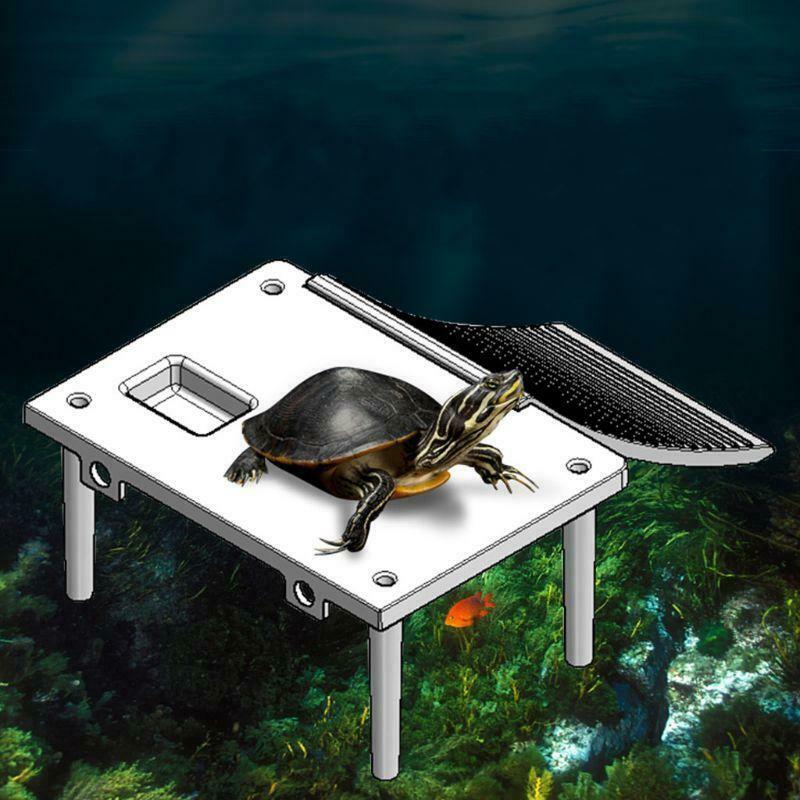 Plastic Turtle Basking Platform Reptile Ramp Ladder Resting Terrace Suction