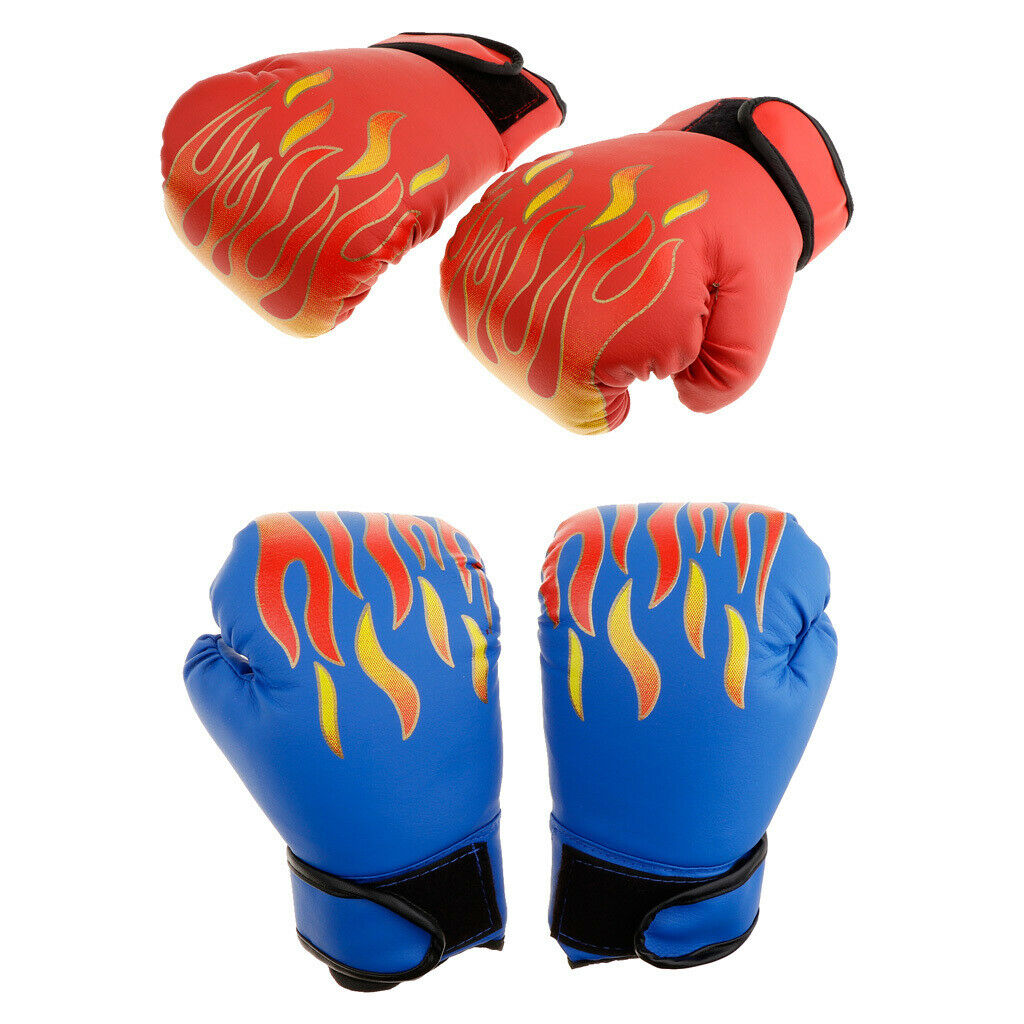 2 Pair Kids PU Leather Bent Boxing Gloves
