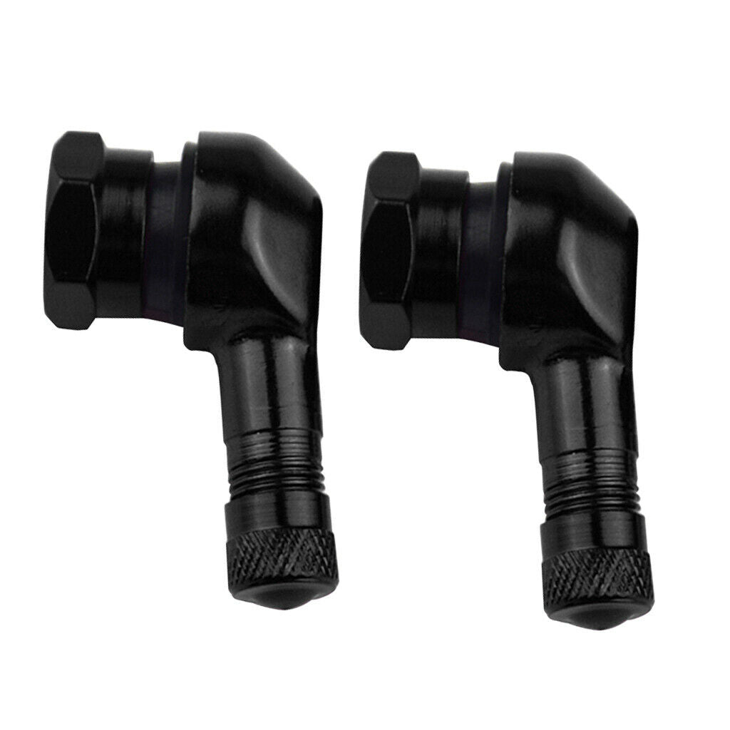 Red & Black CNC Aluminum Motorcycle Gas Nozzle Degree Angle Valve Adaptor Tyre(