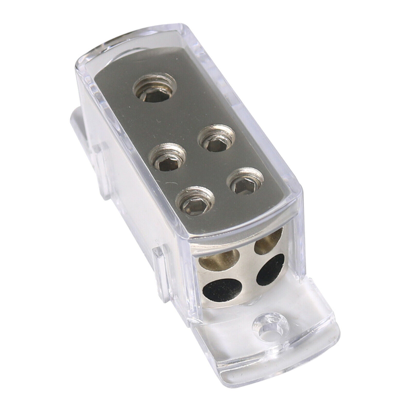 4-Way 1X 4AWG In 4X 8AWG Power / Earth Cable Splitter Distribution Block