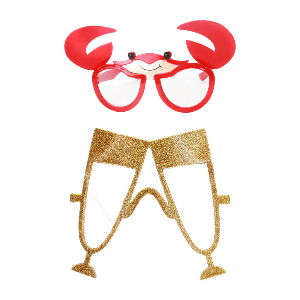 2Pcs Funny Novelty Party Sunglasses Plastic Party Glasses Costumes Photo
