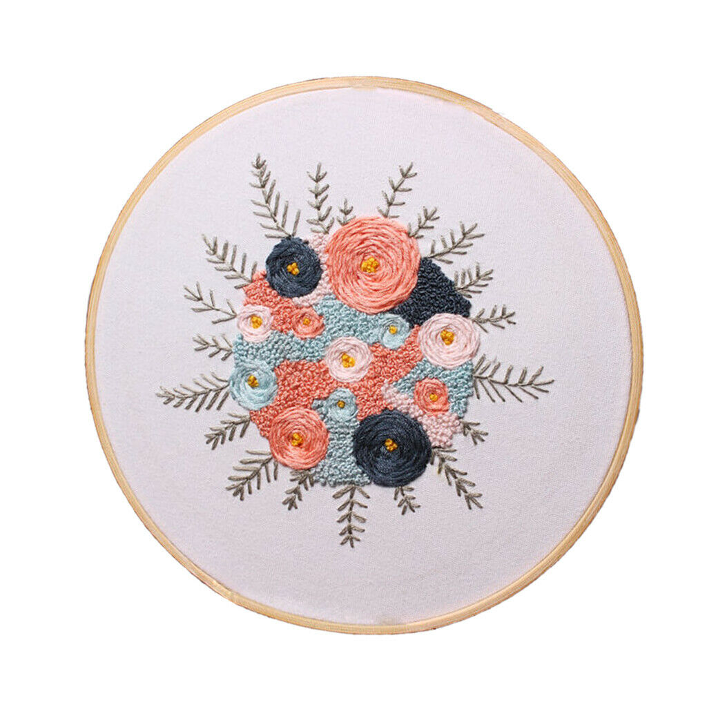 Creative Embroidery Starter Kit Cross Stitch Flower Pattern Spring-Flower_2