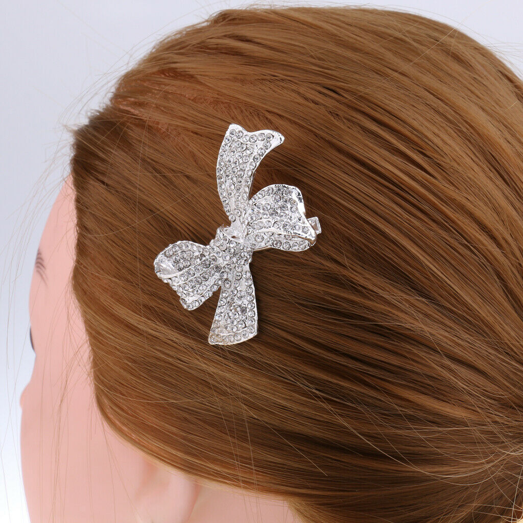 Wedding Bridal Diamante Crystal Bowknot