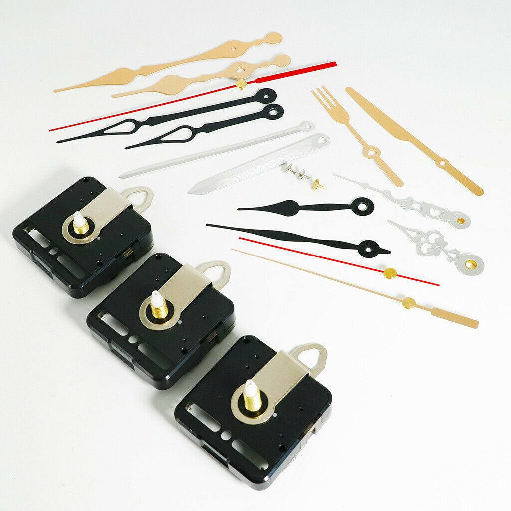 Non-Ticking Clock Movement Mechanism Repair Replace Tool Metal Hands Clocks