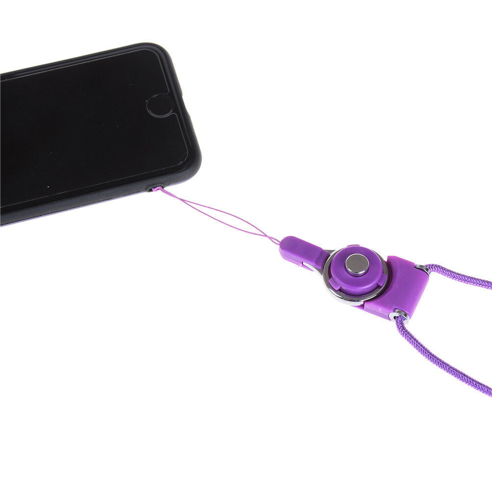 2pcs Candy Colour Cellphone String Lanyard Cord Anti-Drop Phone StrapS.DD