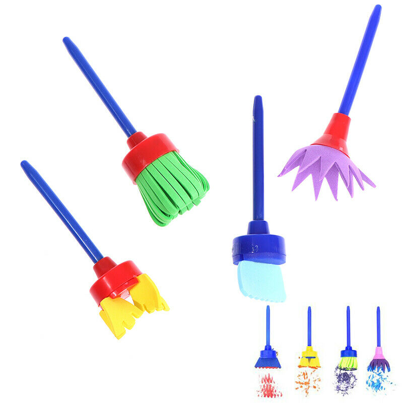 4Pcs/set DIY Sponge Drawing Paint Brushes Graffiti Toys Painting Creative.l8