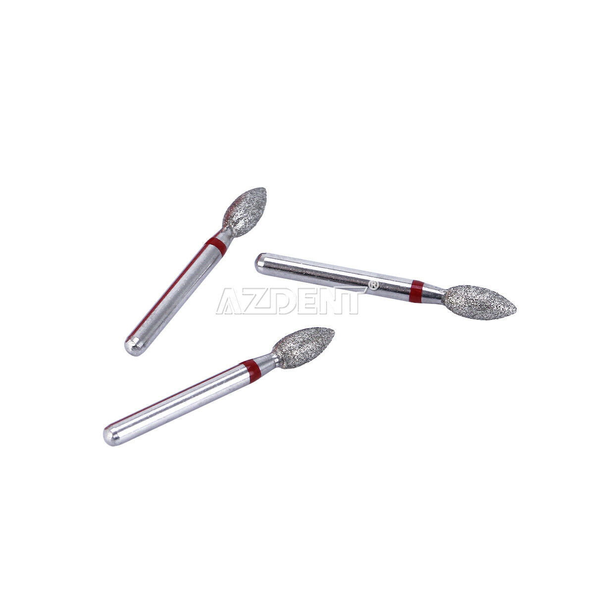 50 X AZDENT Dental Dimond Burs Football #368-023F Fine Red 10Pcs/Pack