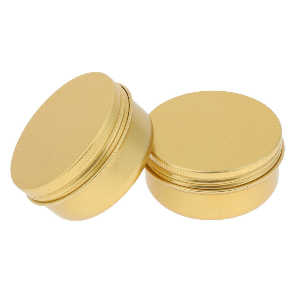 40x Metal Tin Jars Screw Top Cosmetic Container Food Candle Box with Lids