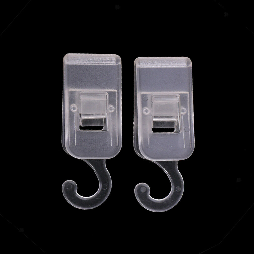 10 Pieces Utility Made of Clear Plastic Clip with Hooks for Sign , Clothes