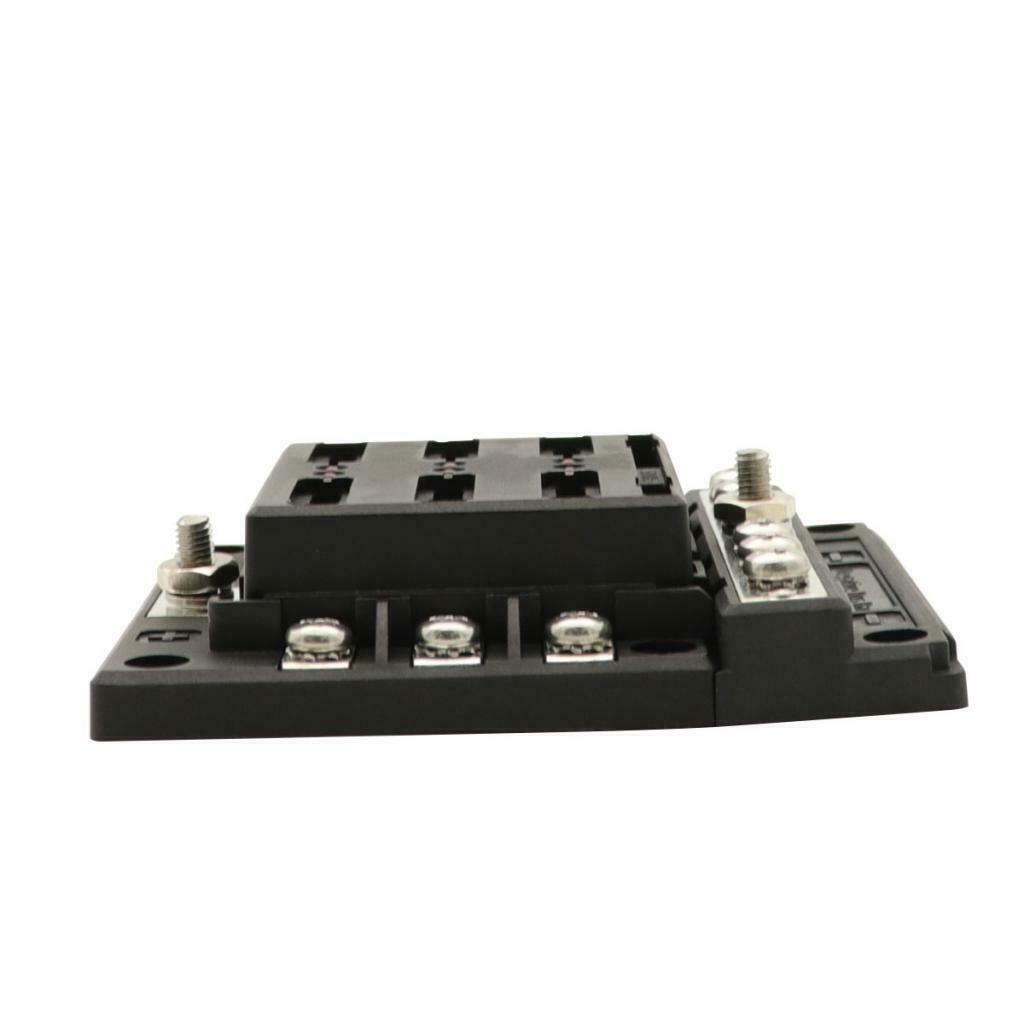 6-Way Blade Fuse Box Block Holder with LED Indicator 12V 32V RV Boat Pontoon