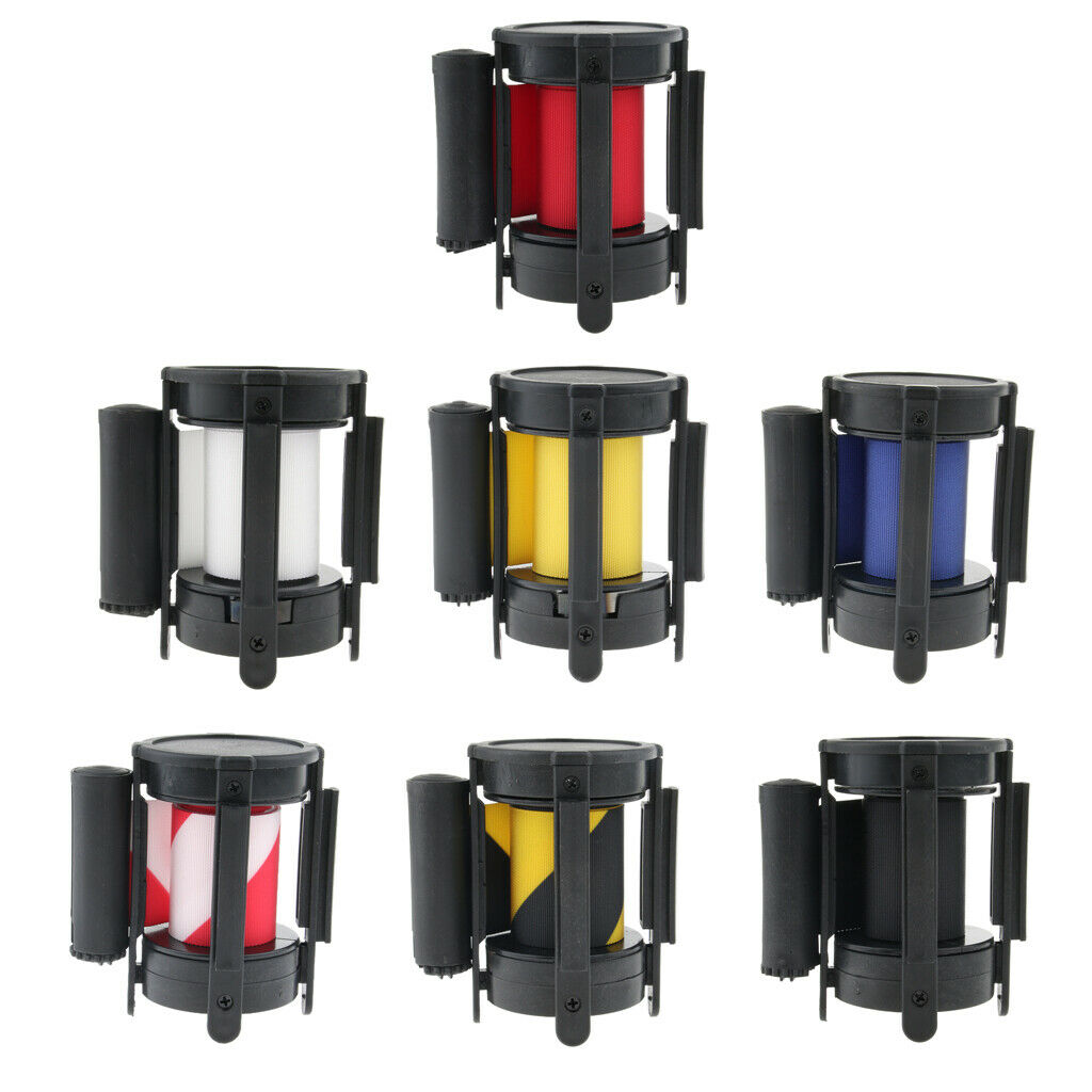 Queue Barrier Crowd Control Security Stanchions Retractable Belt 3meters Red