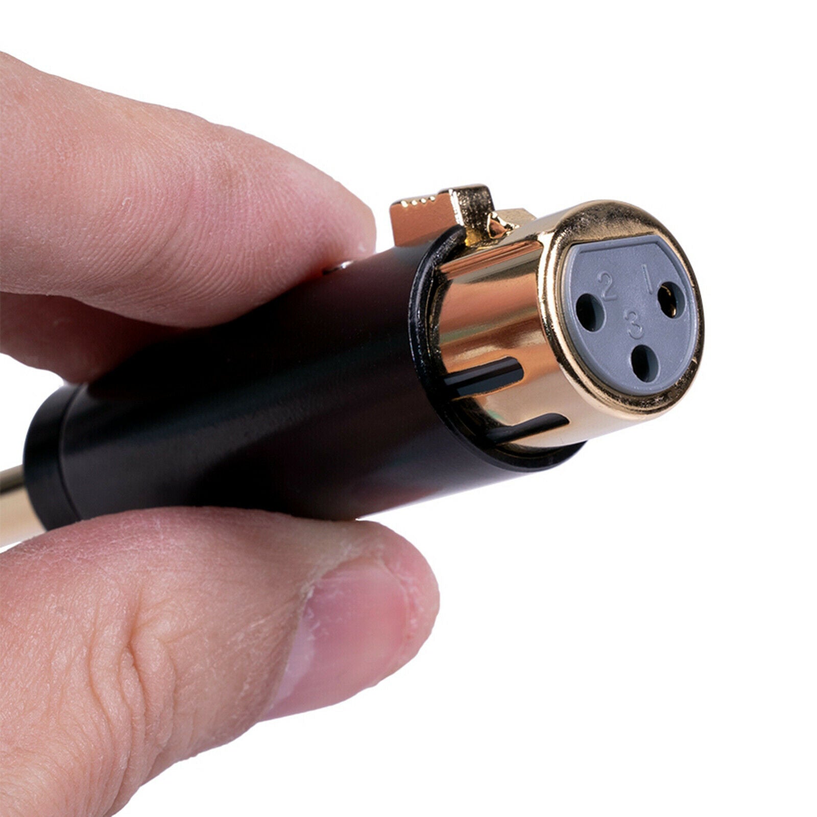 2x 3pin XLR Female to 1/4" 6.35mm Stereo Male Audio Cable Microphone Adapters