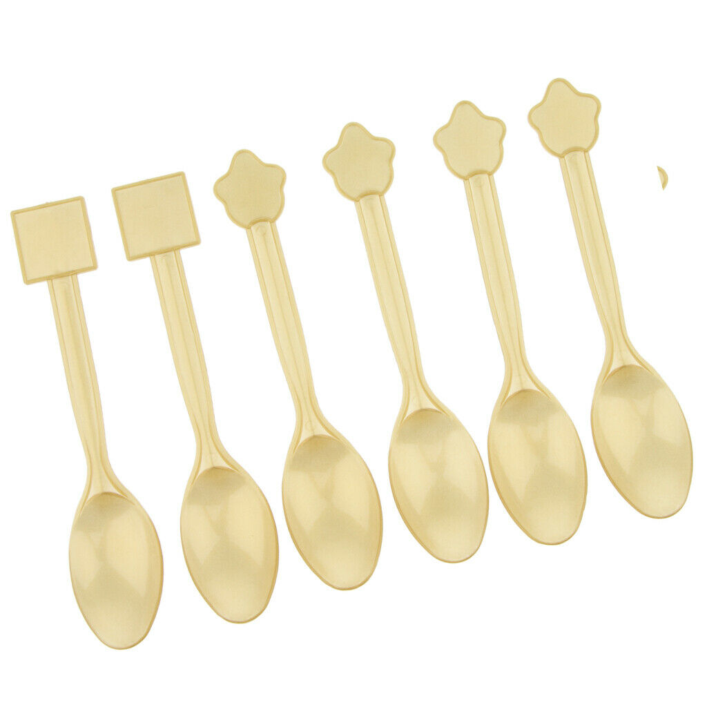 6pcs Disposable Plastic Cutlery Spoon Kid Party Tableware  Baby Shower Decor